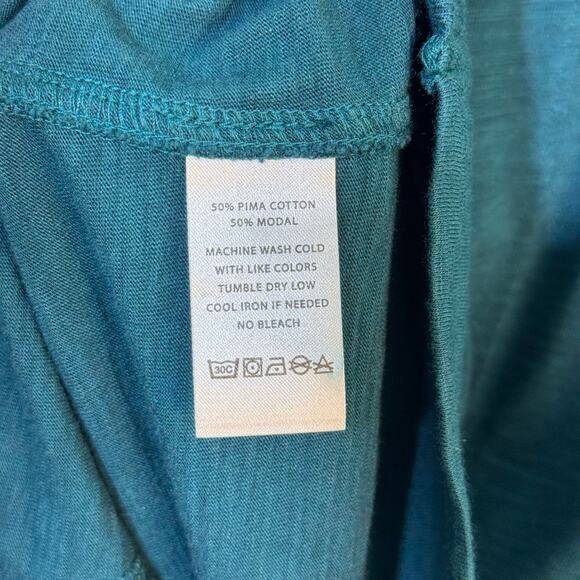 Lilla P Teal Green Long Sleeve Sweatshirt Tunic Dress Loose Fit Medium Lagenlook - Picture 7 of 7